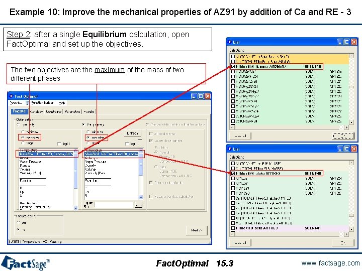 Example 10: Improve the mechanical properties of AZ 91 by addition of Ca and