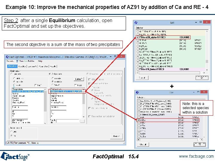 Example 10: Improve the mechanical properties of AZ 91 by addition of Ca and