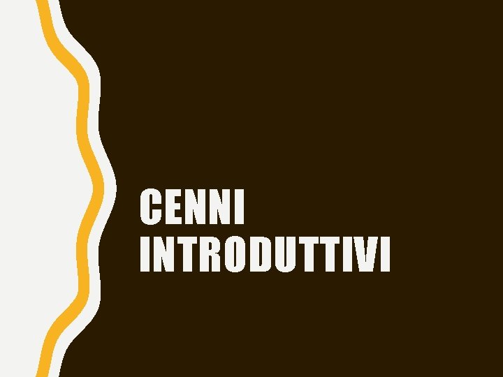 CENNI INTRODUTTIVI 