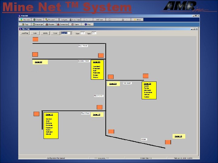 Mine Net TM System Graphics Zone 5 B Zone 5 A Lambert Waddell Hall