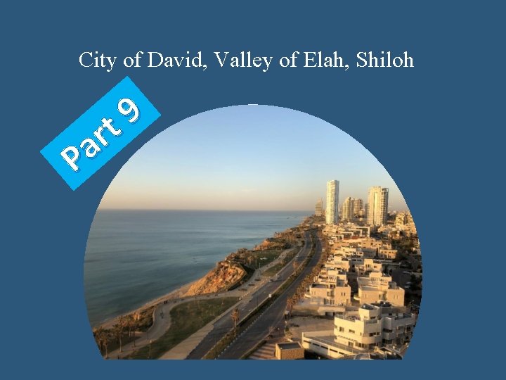 City of David, Valley of Elah, Shiloh 9 t r a P 