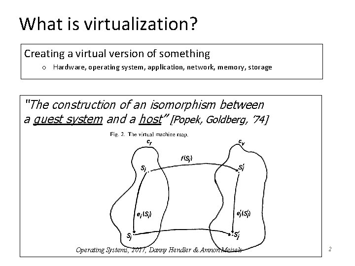 What is virtualization? Creating a virtual version of something o Hardware, operating system, application, What is virtualization? Creating a virtual version of something o Hardware, operating system, application,