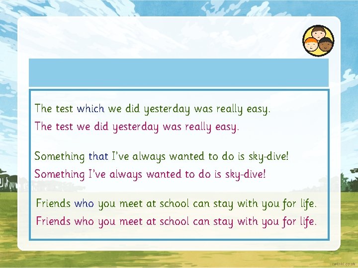 The test which we did yesterday was really easy. The test we did yesterday