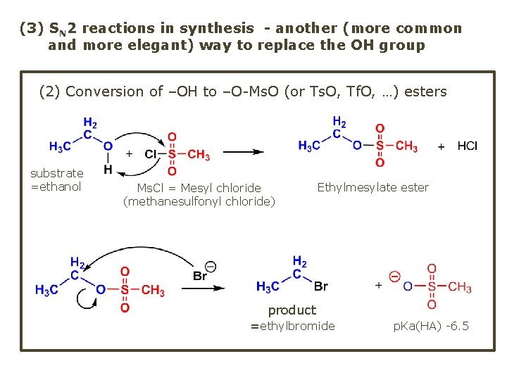 (3) SN 2 reactions in synthesis - another (more common and more elegant) way