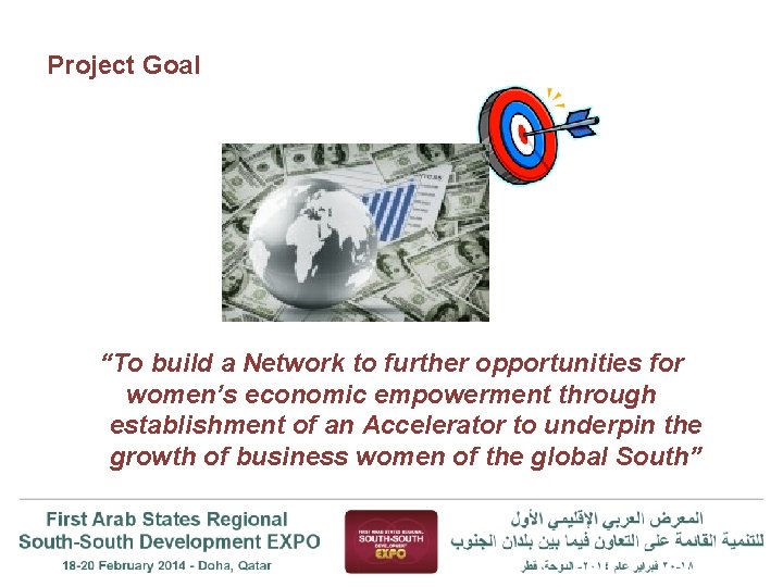 Project Goal “To build a Network to further opportunities for women’s economic empowerment through