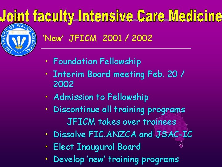‘New’ JFICM 2001 / 2002 • Foundation Fellowship • Interim Board meeting Feb. 20 ‘New’ JFICM 2001 / 2002 • Foundation Fellowship • Interim Board meeting Feb. 20