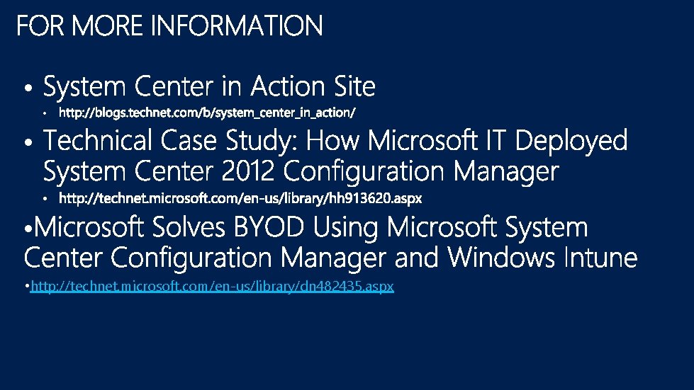  • • • http: //technet. microsoft. com/en-us/library/dn 482435. aspx 