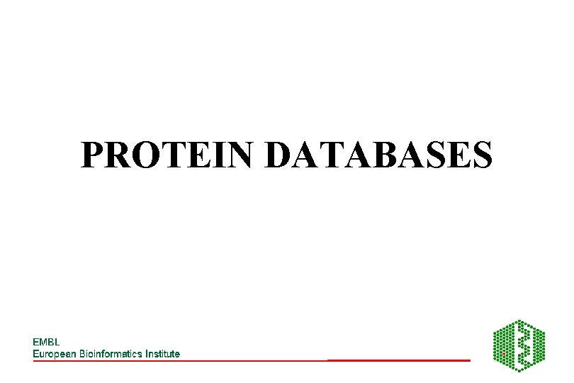 PROTEIN DATABASES 