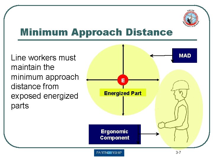 Minimum Approach Distance Line workers must maintain the minimum approach distance from exposed energized