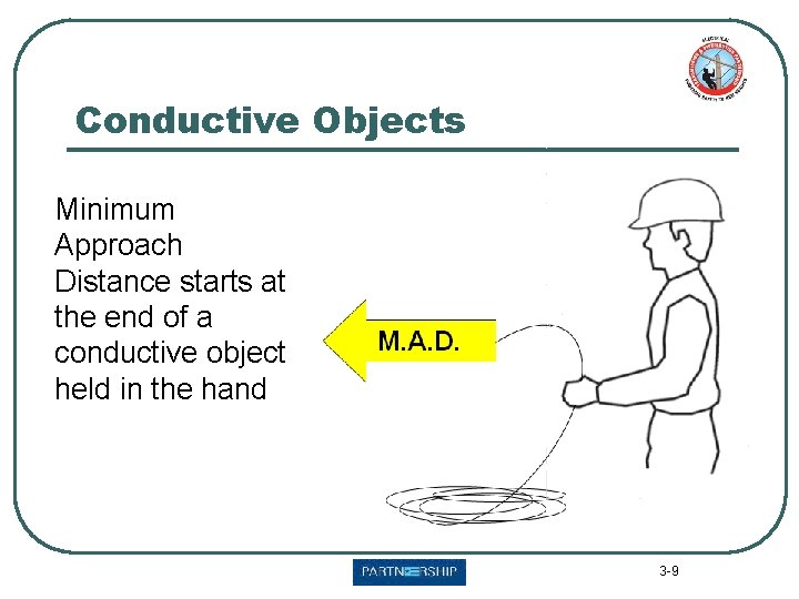 Conductive Objects Minimum Approach Distance starts at the end of a conductive object held