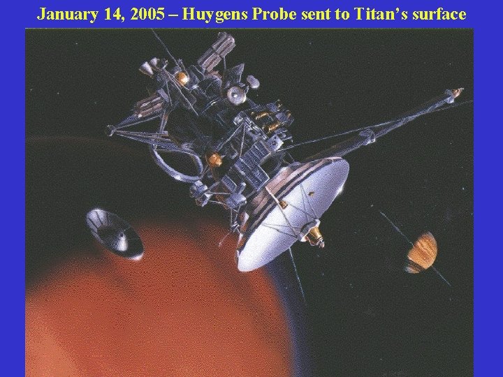 January 14, 2005 – Huygens Probe sent to Titan’s surface 
