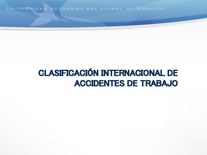 CLASIFICACIÓN INTERNACIONAL DE ACCIDENTES DE TRABAJO 