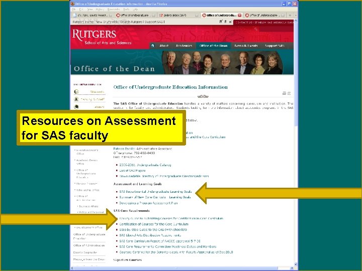 Optional Presentation Title Resources on Assessment for SAS faculty 