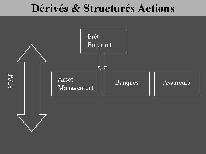 Dérivés & Structurés Actions SDM Prêt Emprunt Asset Management Banques Assureurs 