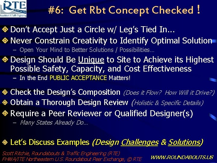 #6: Get Rbt Concept Checked ! Don’t Accept Just a Circle w/ Leg’s Tied