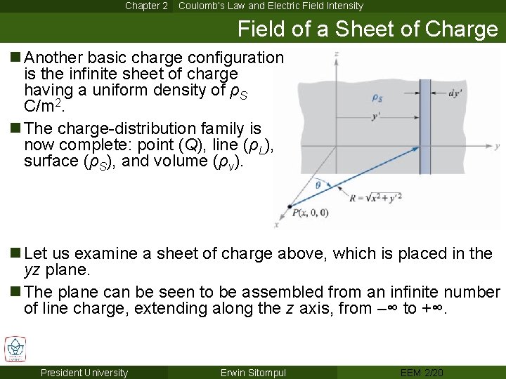 Chapter 2 Coulomb’s Law and Electric Field Intensity Field of a Sheet of Charge