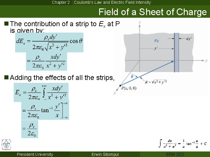 Chapter 2 Coulomb’s Law and Electric Field Intensity Field of a Sheet of Charge