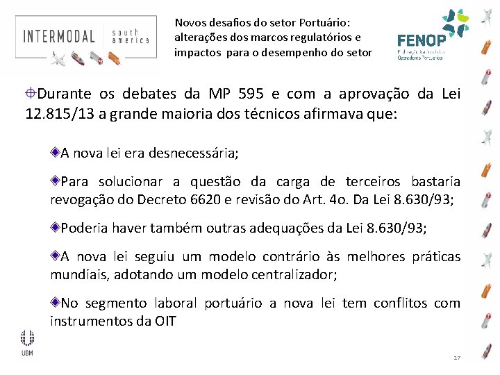 Novos desafios do setor Portuário: alterações dos marcos regulatórios e impactos para o desempenho