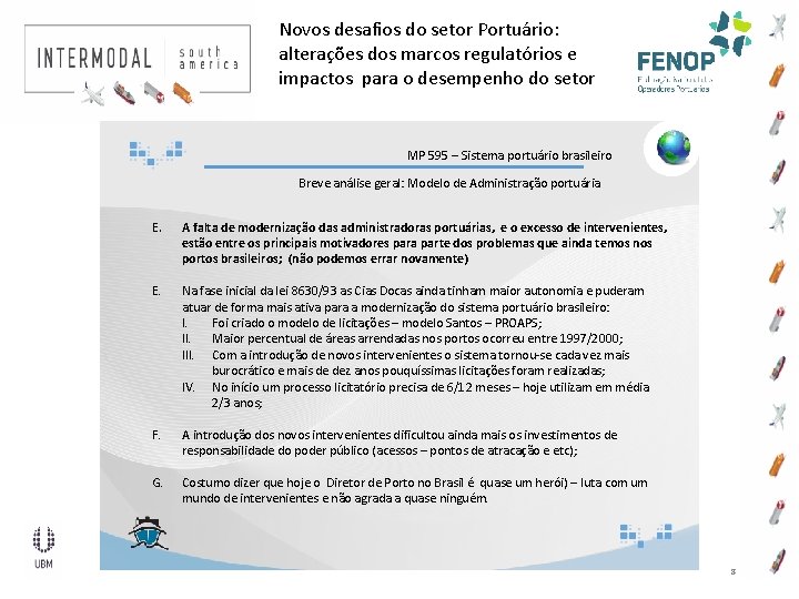 Novos desafios do setor Portuário: alterações dos marcos regulatórios e impactos para o desempenho