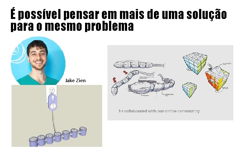 É possível pensar em mais de uma solução para o mesmo problema Jake Zien