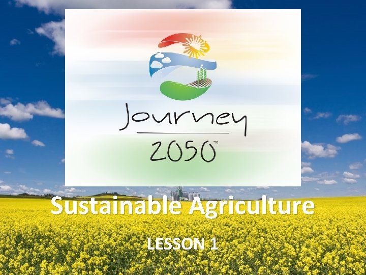 Sustainable Agriculture LESSON 1 