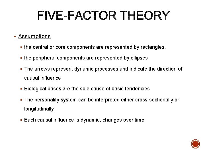 § Assumptions § the central or core components are represented by rectangles, § the