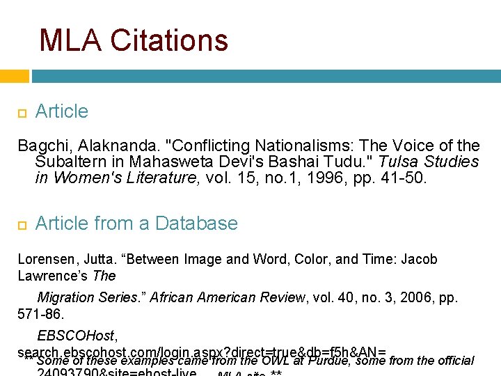 MLA Citations Article Bagchi, Alaknanda. "Conflicting Nationalisms: The Voice of the Subaltern in Mahasweta MLA Citations Article Bagchi, Alaknanda. "Conflicting Nationalisms: The Voice of the Subaltern in Mahasweta