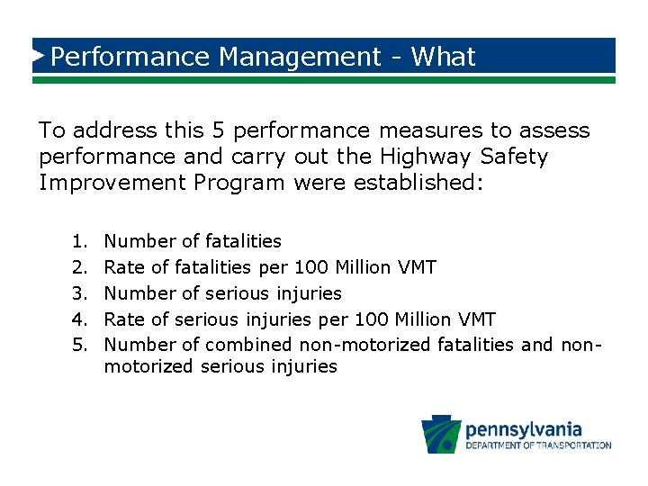 Performance Management - What To address this 5 performance measures to assess performance and