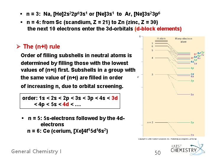 § n = 3: Na, [He]2 s 22 p 63 s 1 or [Ne]3