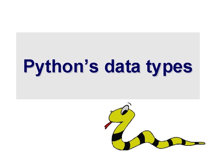 Python’s data types 