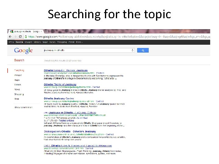 Searching for the topic 
