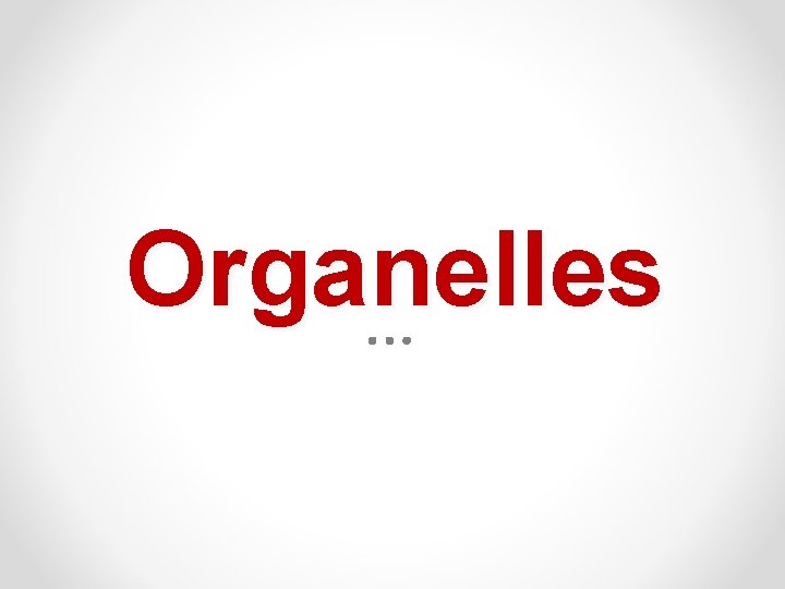 Organelles 