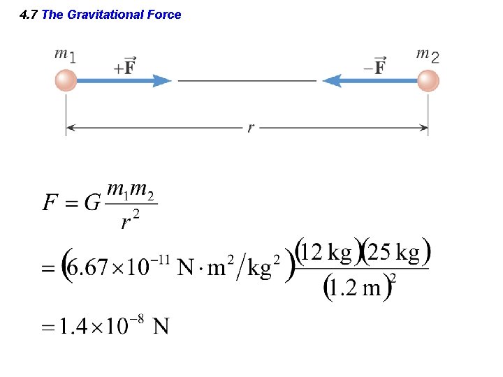 4. 7 The Gravitational Force 