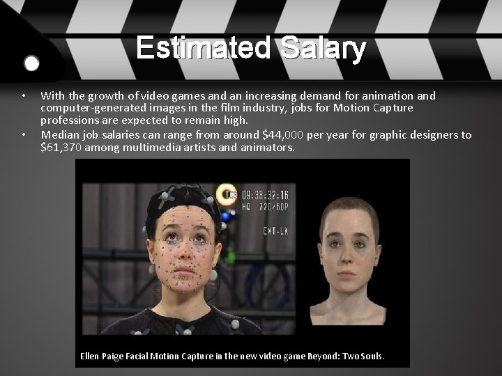 Estimated Salary • • With the growth of video games and an increasing demand