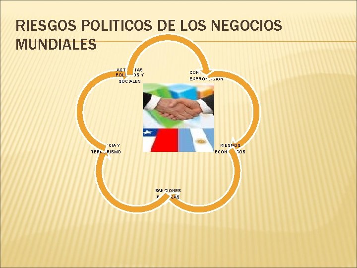 RIESGOS POLITICOS DE LOS NEGOCIOS MUNDIALES ACTIVISTAS POLITICOS Y SOCIALES CONFISCACION EXPROPIACION VIOLENCIA Y