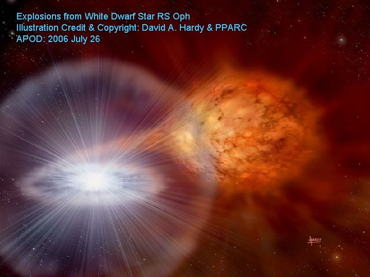 Explosions from White Dwarf Star RS Oph Illustration Credit & Copyright: David A. Hardy
