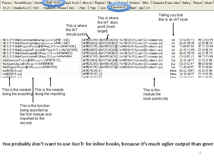 This is where the IAT should point This is the module doing the exporting