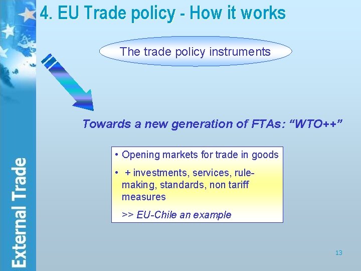 4. EU Trade policy - How it works The trade policy instruments Towards a