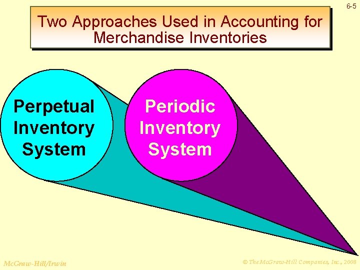6 -5 Two Approaches Used in Accounting for Merchandise Inventories Perpetual Inventory System Mc.