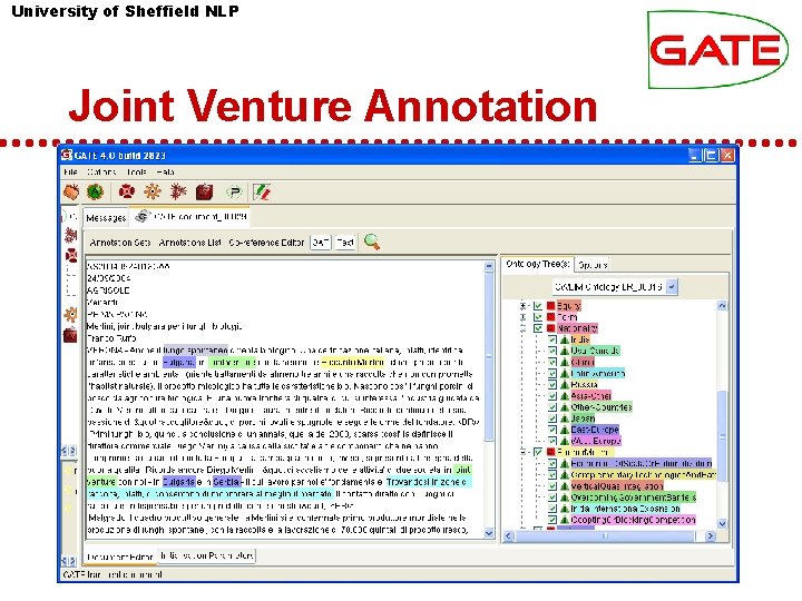 University of Sheffield NLP Joint Venture Annotation 