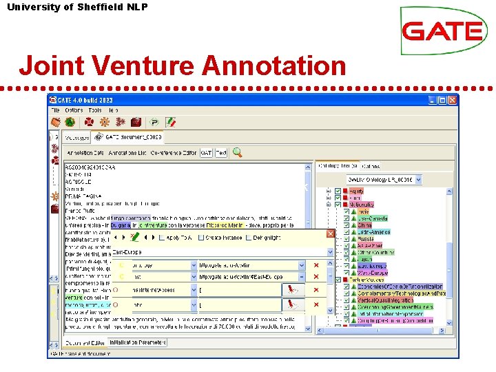 University of Sheffield NLP Joint Venture Annotation http: //portal. shef. ac. uk 