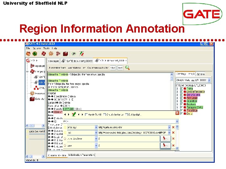 University of Sheffield NLP Region Information Annotation 