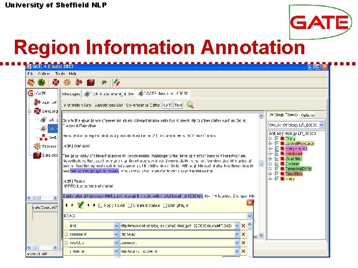 University of Sheffield NLP Region Information Annotation 