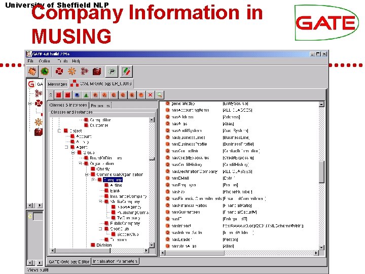 University of Sheffield NLP Company Information in MUSING 