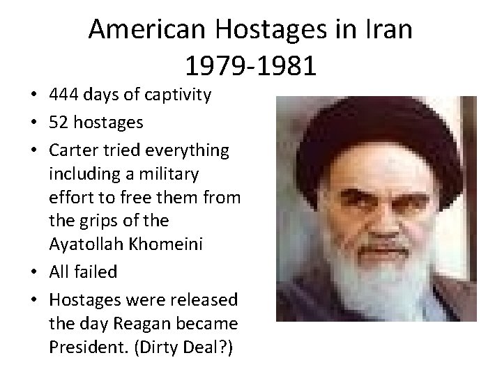 American Hostages in Iran 1979 -1981 • 444 days of captivity • 52 hostages American Hostages in Iran 1979 -1981 • 444 days of captivity • 52 hostages