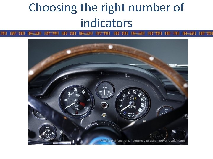 Choosing the right number of indicators 