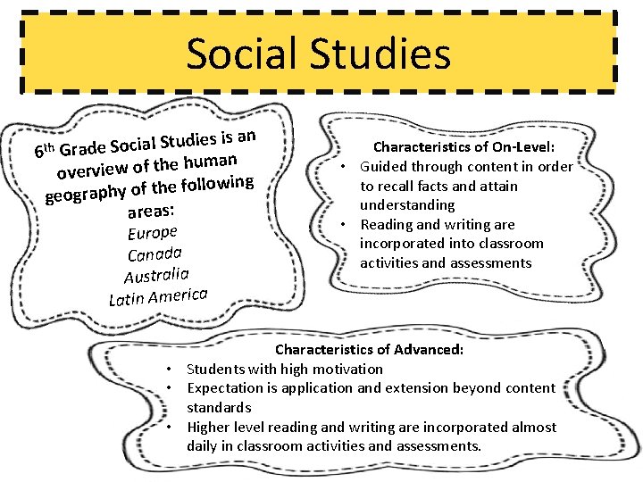 Social Studies s is an ie d u t S l ia c o