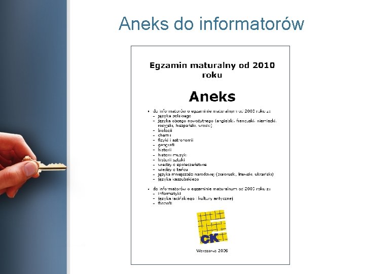 Aneks do informatorów 