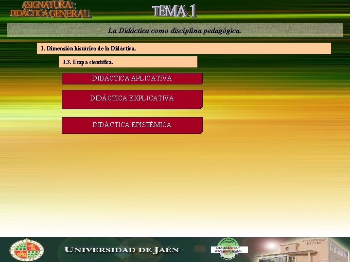 La Didáctica como disciplina pedagógica. 3. Dimensión histórica de la Didáctica. 3. 3. Etapa