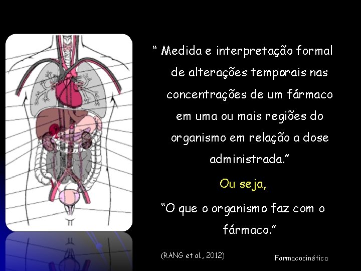 “ Medida e interpretação formal de alterações temporais nas concentrações de um fármaco em